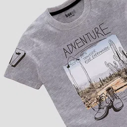 BAESD Boys Pack Of 3 Typography Printed Cotton T-shirt image 3