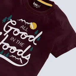 BAESD Boys Pack Of 5 Typography Printed Cotton T Shirts image 3