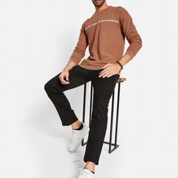 METTLE Striped Cotton Casual T-shirt image 4