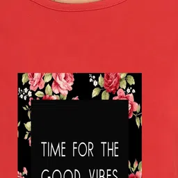 CHOZI Pack Of 2 Printed Round Neck Cotton T-shirt image 2