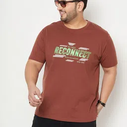 Club York Plus Size Typography Printed Round Neck T-shirt image 3