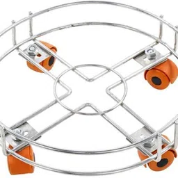 tajpur traders Gas Cylinder Trolley (Set Of 4) Gas Stand Gas Cylinder Trolley image 2