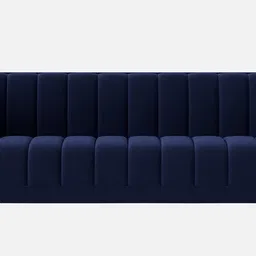casacraft from pepperfry Lem Velvet 3 Seater Sofa in Navy Blue Colour image 4