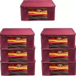 Ddlights Non Woven Saree Cover Bags Soiled Garment Storage bags (Pack of 7) Jersey Cotton Laundry Bag-image-9