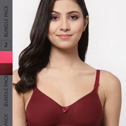 College Girl Pack Of 2 Cotton Lightly Padded Bra-image-41