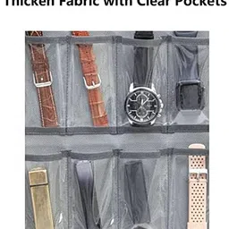 generic ANY TIME Over The Door Watch Organizer (Grey) image 2