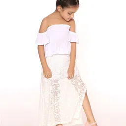 BAESD Girls Smocked Pure Cotton Top with Skirt-picture-49