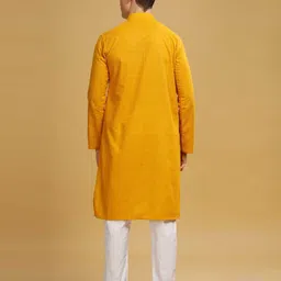 Anouk Long Sleeves Mandarin Collar Cotton Thread Work Kurta image 5