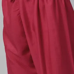 SheWill Women Pink Floral Embroidered Zardozi Kurta with Trousers & With Dupatta image 3