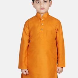 SG YUVRAJ Boys Rust Cotton Kurta-picture-22