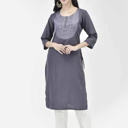 Span Women Embroidered Flared Sleeves Thread Work Kurta-picture-35