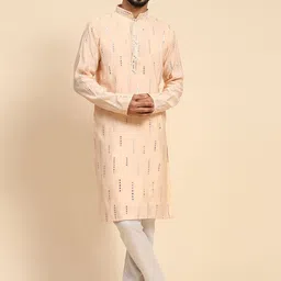 Rawayi Men Striped Thread Work Kurta-picture-14