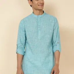 Fabindia Band Collar Short Cotton Kurta-image-84