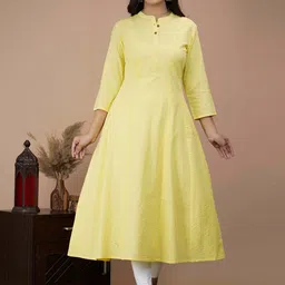 BAESD Striped Anarkali Pure Cotton Kurta-image-91