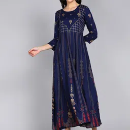 ftDiva Floral Printed Gotta Patti Anarkali Kurta-image-34