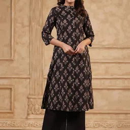 PIROH Ethnic Motifs Printed Straight Cotton Kurta-image-18