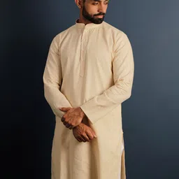 Lightpole Mandarin Collar Cotton Straight Kurta-picture-32