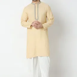 Ethnicity Self Design Thread Work Mandarin Collar Kurta-image-33