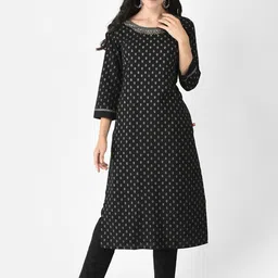 Span Ethnic Motifs Printed Straight Kurta image 1