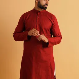 Lightpole Mandarin Collar Cotton Kurta-picture-12