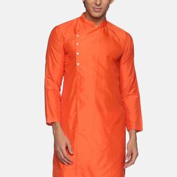 Sethukrishna Men Orange Handloom Kurta-picture-12