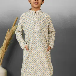 YK Boys Embellished Sequinned Mandarin Collar Kurta-picture-33