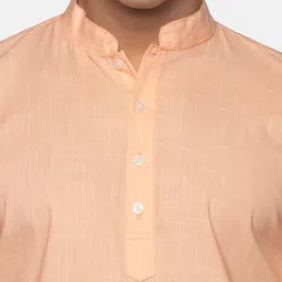 Sethukrishna Men Orange Cotton Kurta image 2