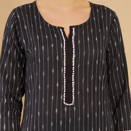 Soch Woven Design Straight Cotton Kurta image 2