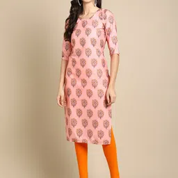 7threads 1 Stop Fashion Women Pack of 6 Digital Printed Crepe Straight Kurtas image 2