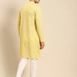 Amodh by Kisah Men Yellow Kurta image 3