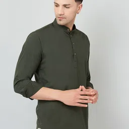 Le Mec Men Geometric Thread Work Kurta image 4