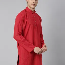 TATTVA Men Solid Pure Cotton Kurta image 3