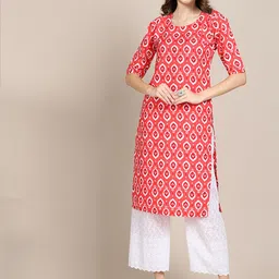 7Threads Women Pack Of 6 Printed Crepe Straight Kurta image 3