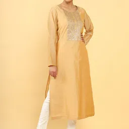 Soch Women Geometric Embroidered Mirror Work Kurta image 3