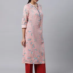 AURELIA Floral Printed Pure Cotton Kurta image 3