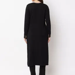 KEIKO Ethnic Motifs Panelled Straight Kurta image 4