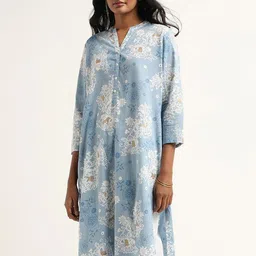 KALINI Printed Straight Kurta image 4