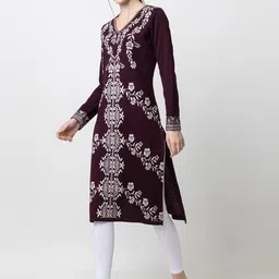 KEIKO Floral Woven Design Kurta image 4