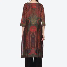 Biba Women Orange Ethnic Motifs Printed Kurta image 5