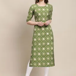 7threads KALINI Women Pack of 6 Geometric Printed Crepe Kurtas image 4