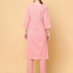 aayusika Geometric Embroidered Pure Cotton Gotta Patti Kurta With Trouser image 5