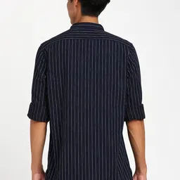 Turtle Striped Mandarin Collar Pure Cotton Kurta image 5