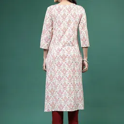 Ramas Floral Printed Thread Work Straight Kurta image 5