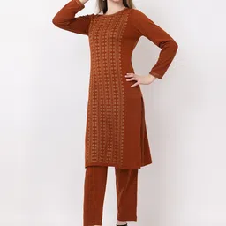 KEIKO Ethnic Motifs Design Acrylic Sweater Winter Kurta image 5