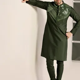 KISAH Striped Straight Kurta image 2