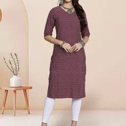 7Threads Women Ethnic Motifs Printed Floral Crepe Kurta image 3