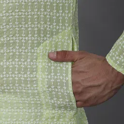 SOJANYA Geometric Embroidered Kurta image 4