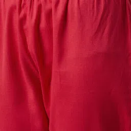 Cayman Women Fuchsia Solid Kurta with Trousers image 3