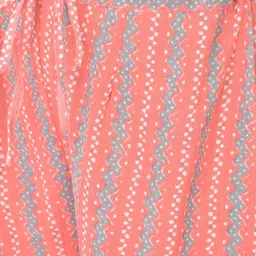 Pistaa Women Peach-Coloured Ethnic Motifs Printed Pure Cotton Kurta Set image 4