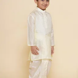 Sethukrishna Boys Mandarin Collar Straight Kurta with Dhoti Pants image 4